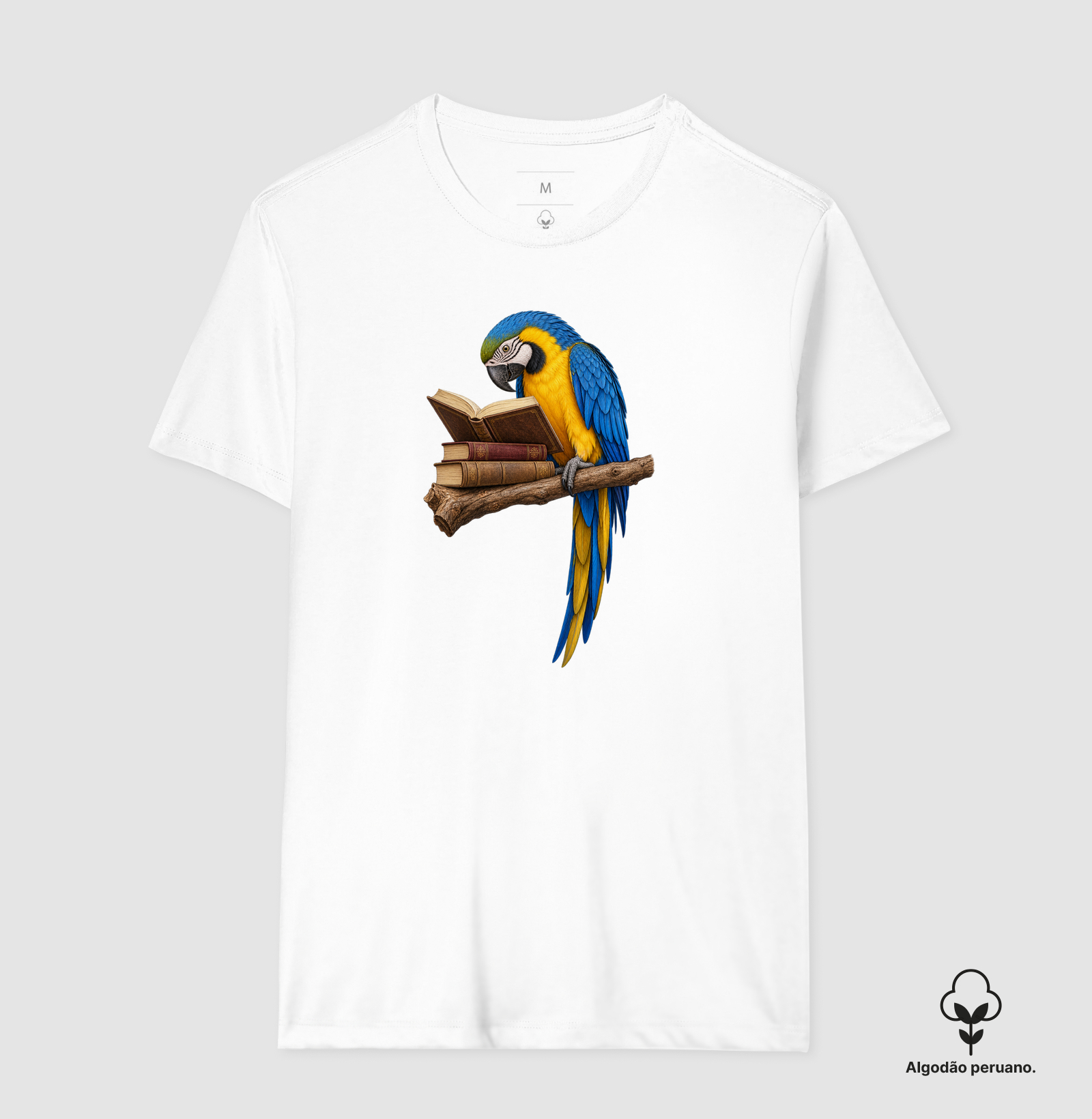 Arara-Canindé Leitora - Estampa Frontal - Imagem 2