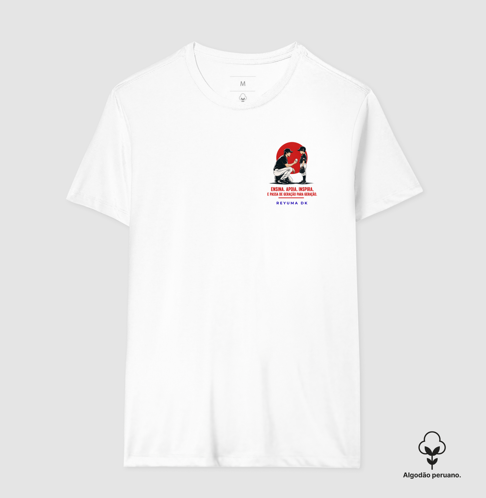 Camiseta Masculina de Algodão Peruano Baseball " Geração em Geração" - Pai e Filho - Imagem 5