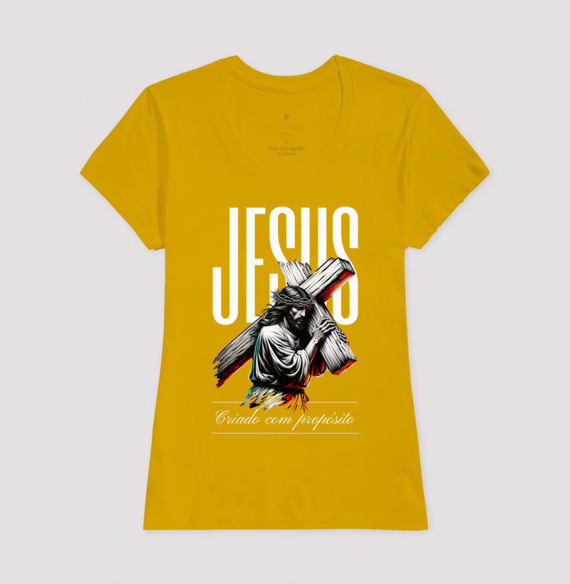 Camiseta Feminina Acinturada Criado Com Propósito - Imagem 6