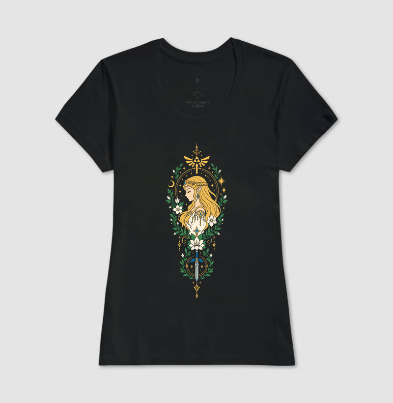 Zelda de Perfil – Moldura Floral - Imagem 3
