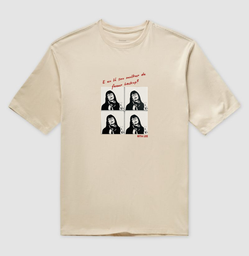 Camiseta Feminina Eu Lá Sou Mulher de Fazer Backup Frase Engraçada Pop Art Estampa Unissex - Imagem 5