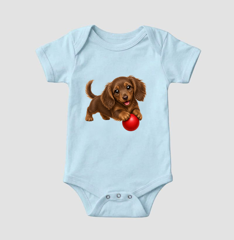 Dachshund Pelo Longo Marrom - Desenho Animado - Imagem 4
