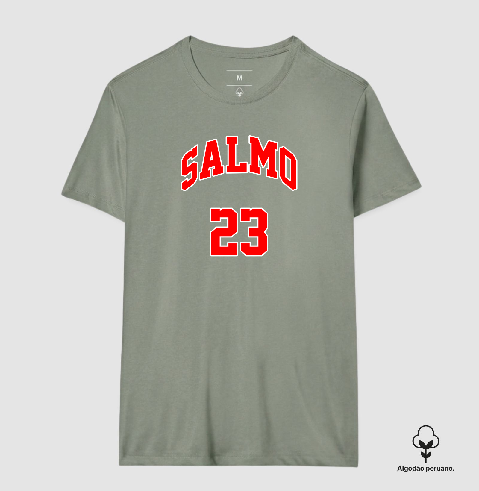 Camiseta Algodão Peruano Cristã Salmo 23 - Imagem 6