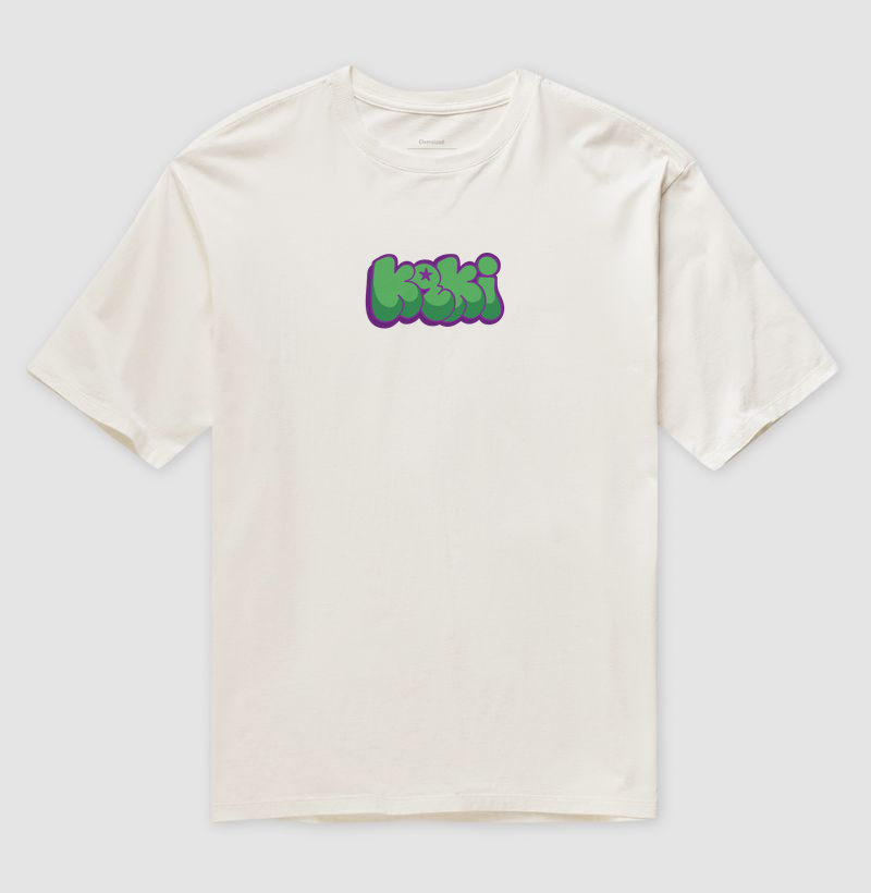 Camiseta Oversized Kaki Graffiti - Imagem 2