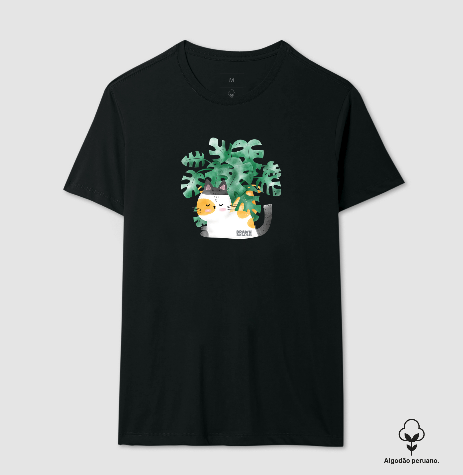 Gatinho branco e folhas de costela de Adão - Imagem 3