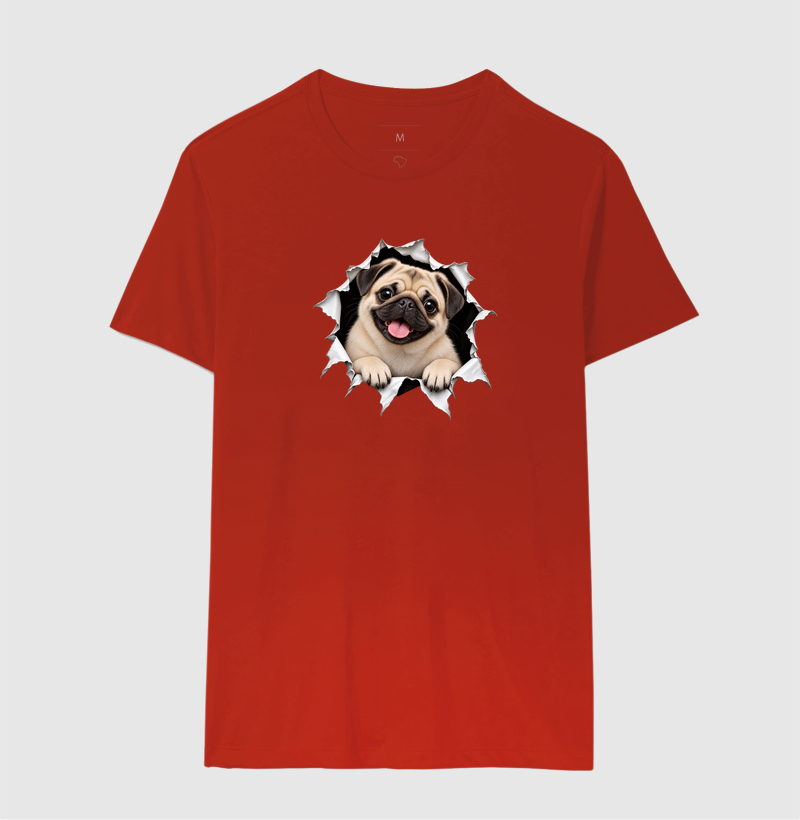 Pug Saindo da Camiseta - Imagem 10