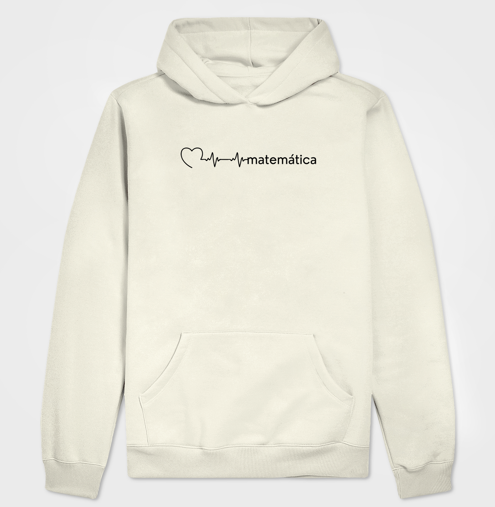 Hoodie Moletom Matemática Batimento Cardíaco - Letras Pretas - Imagem 4