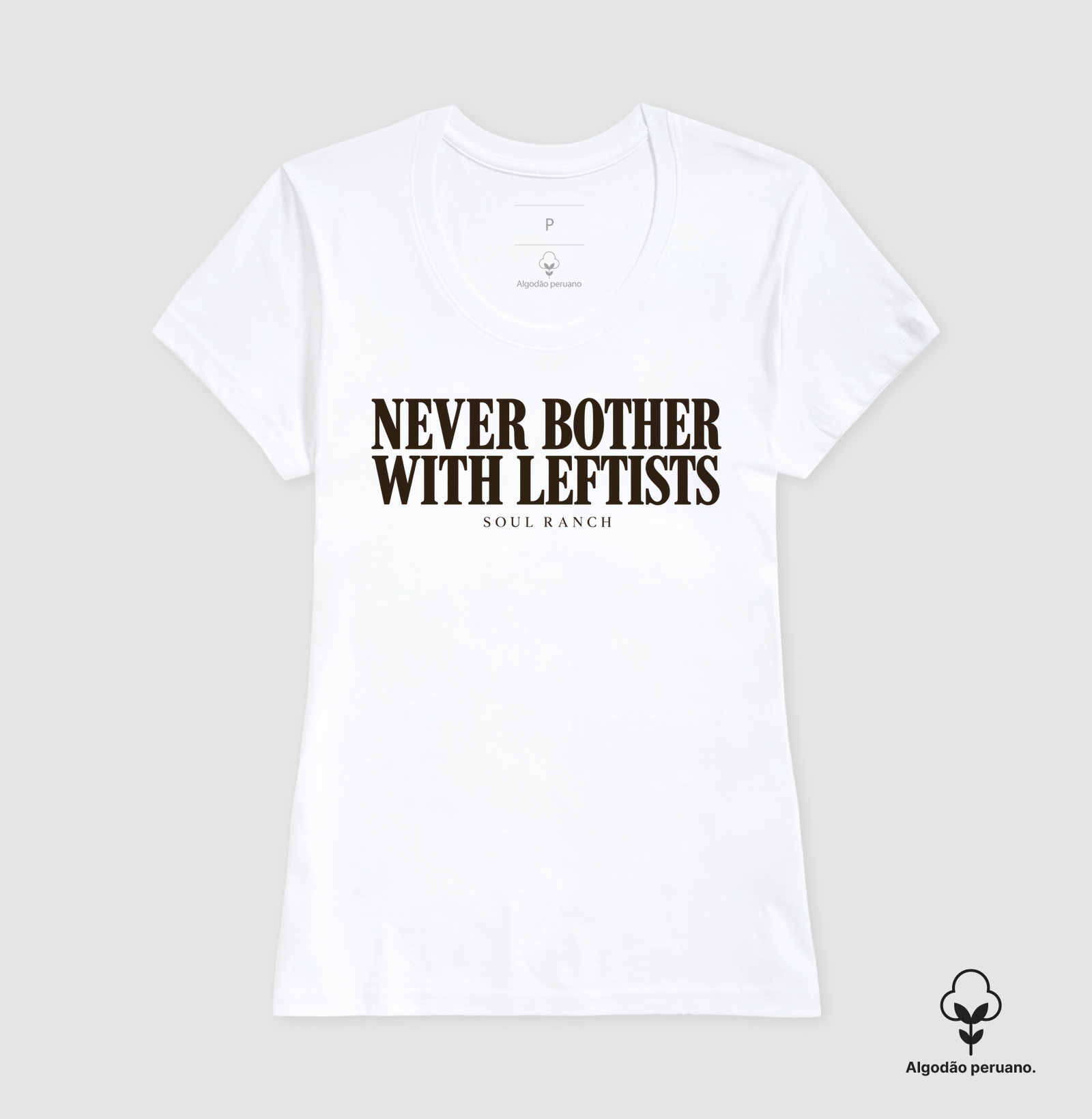 Camiseta em Algodão Peruano Never Bother with Leftists - Imagem 6