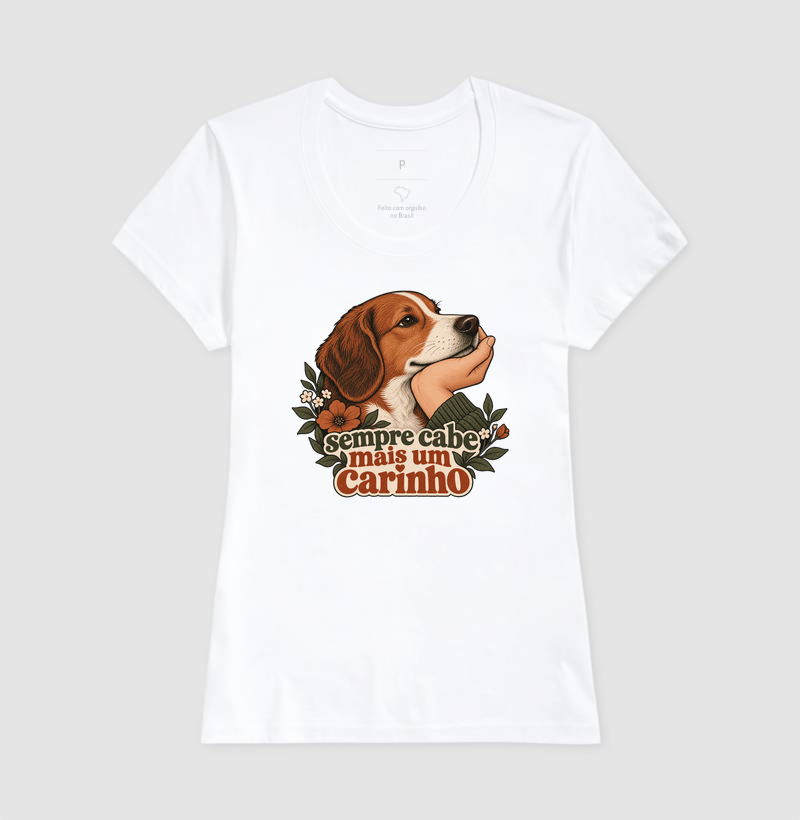 Camiseta Cachorro Carinho "sempre cabe mais um carinho" | Pelo & Pano - Imagem 5