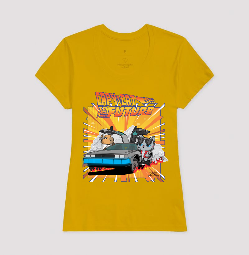 Camiseta Capy & Cat to the Future - Imagem 15