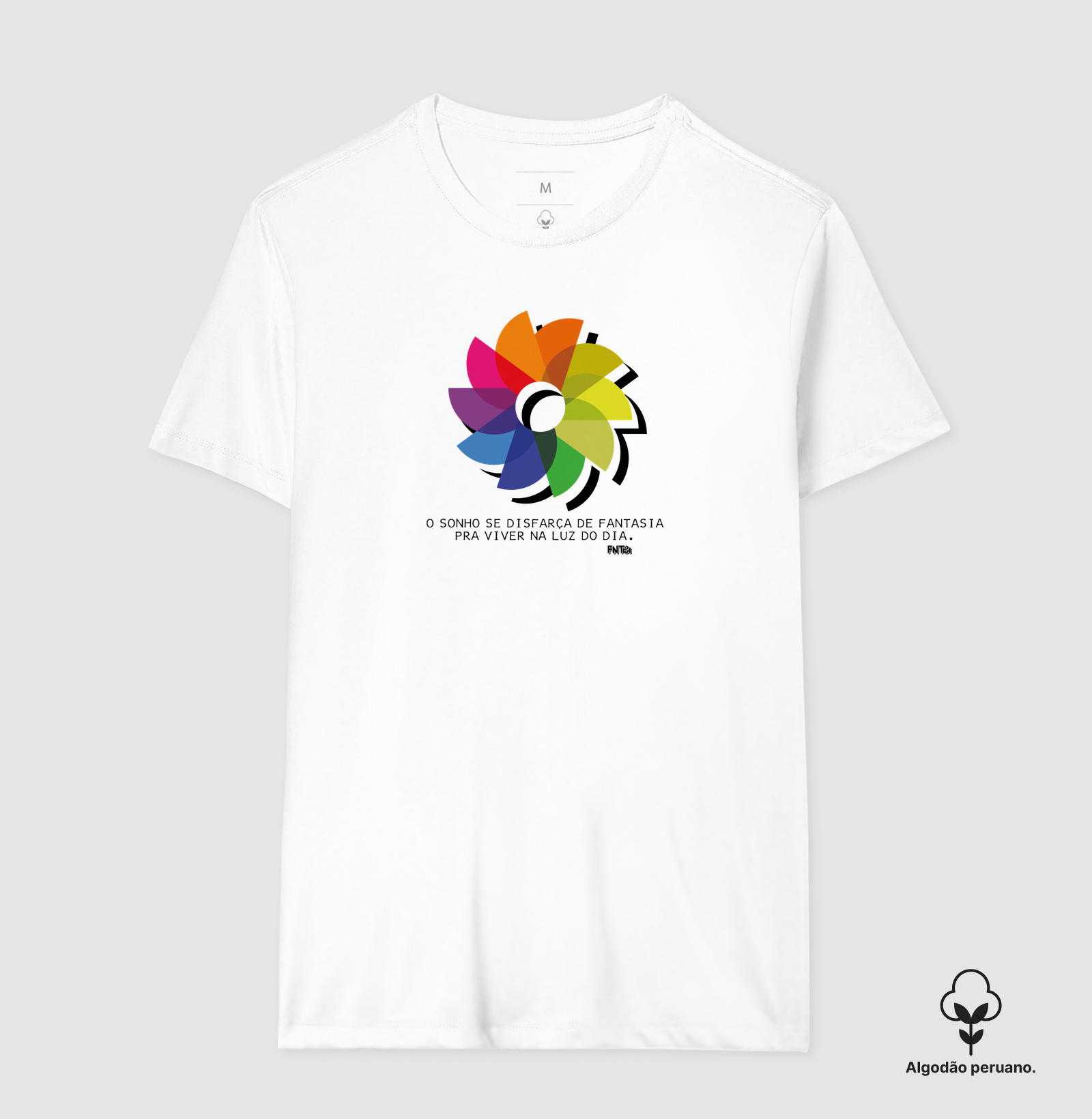 T-SHIRT "DIA" / FLOR DO SOL (ALGODÃO PERUANO)