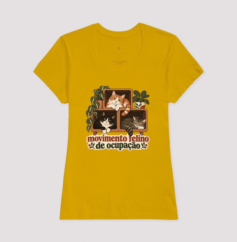 Camiseta Vários Gatos "movimento felino de ocupação" | Pelo & Pano - Imagem 15