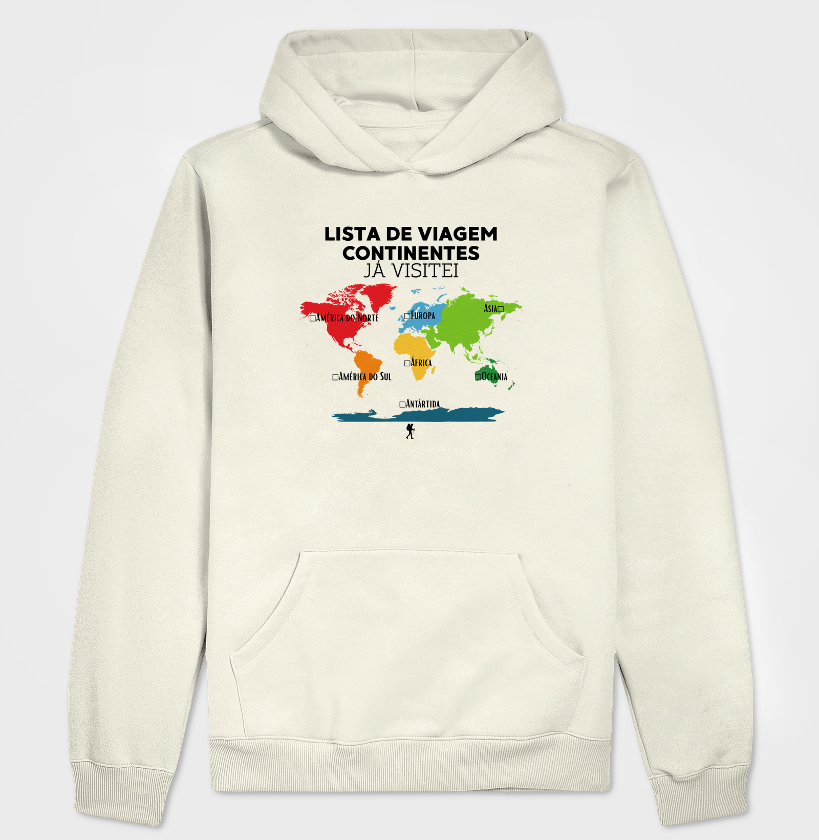 Camiseta Lista de Viagem Continentes Ja Visitei | Mapa Mundi Auto Personalizavel | Colecao Personalizaveis - Imagem 3