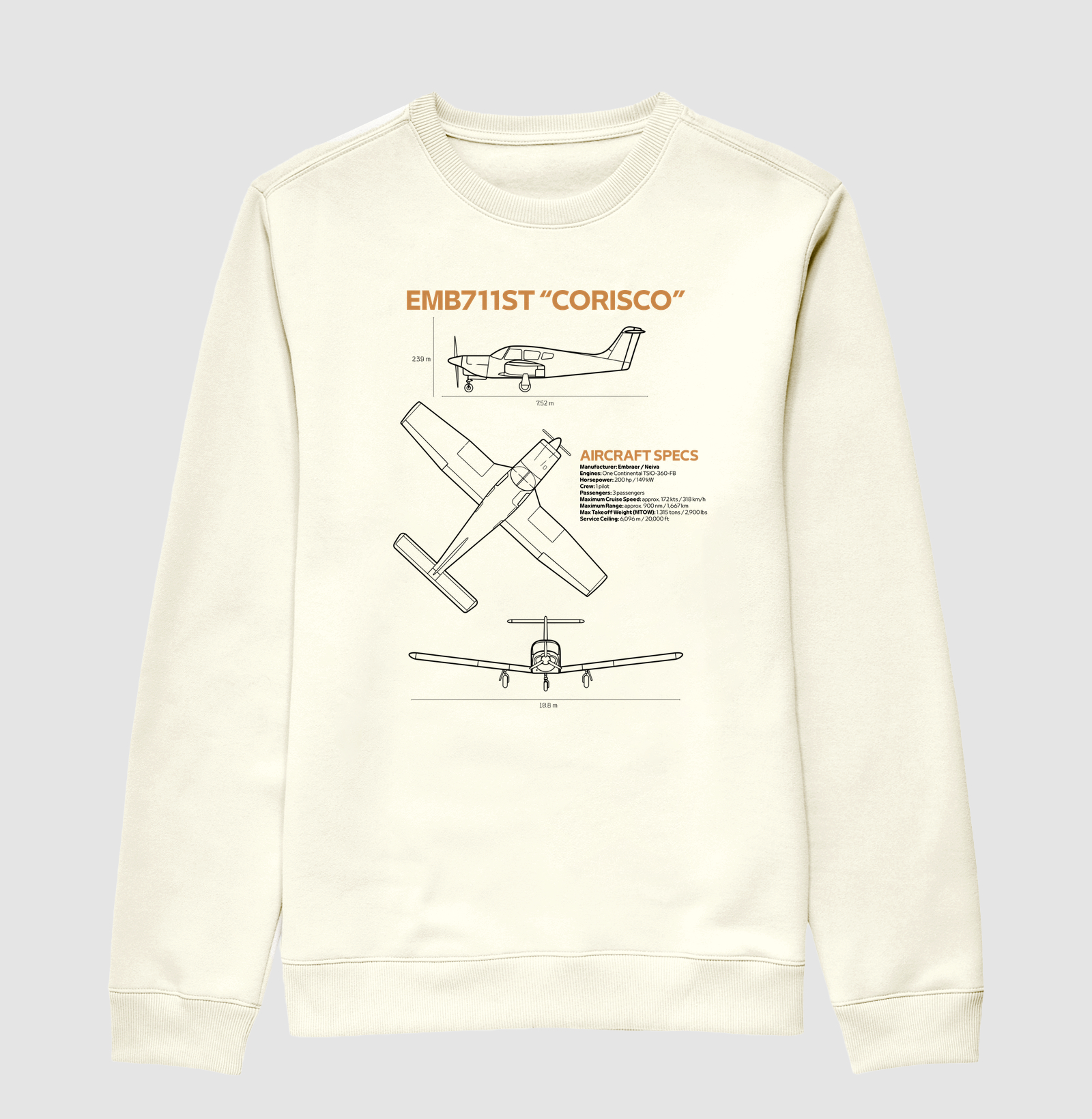 EMB 711ST "Corisco" | Blueprint - Imagem 2