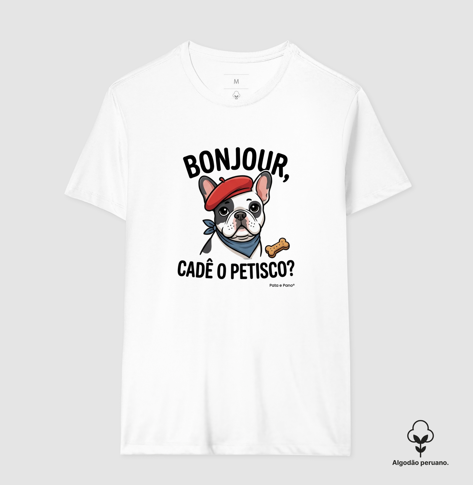 CAMISETA ALGODÃO PERUANO BULDOGUE FRANCÊS BONJOUR - Imagem 6