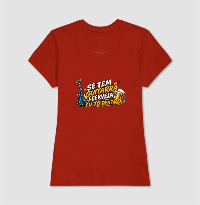 Camiseta Rock “Se Tem Guitarra e Cerveja, Eu Tô Dentro” - Imagem 7