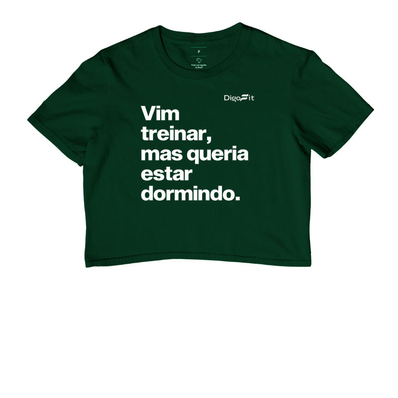 CROPPED ACADEMIA VIM TREINAR MAS QUERIA ESTAR DORMINDO - Imagem 5