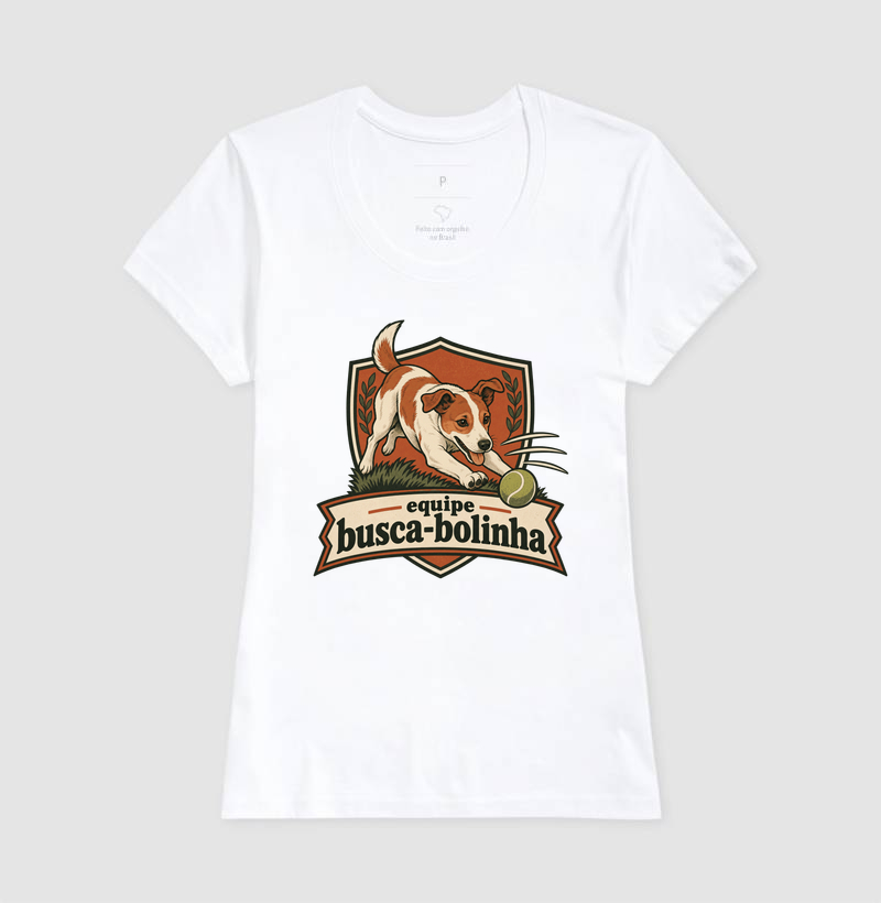 Camiseta Cachorro Bolinha "equipe busca-bolinha" | Pelo & Pano - Imagem 5