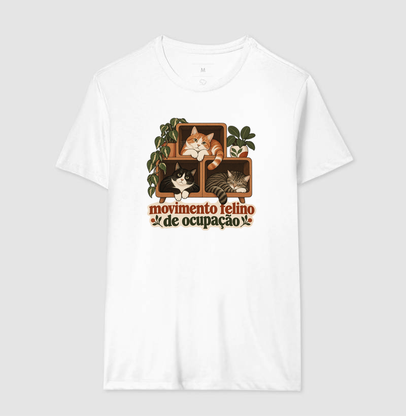 Camiseta Vários Gatos "movimento felino de ocupação" | Pelo & Pano - Imagem 4