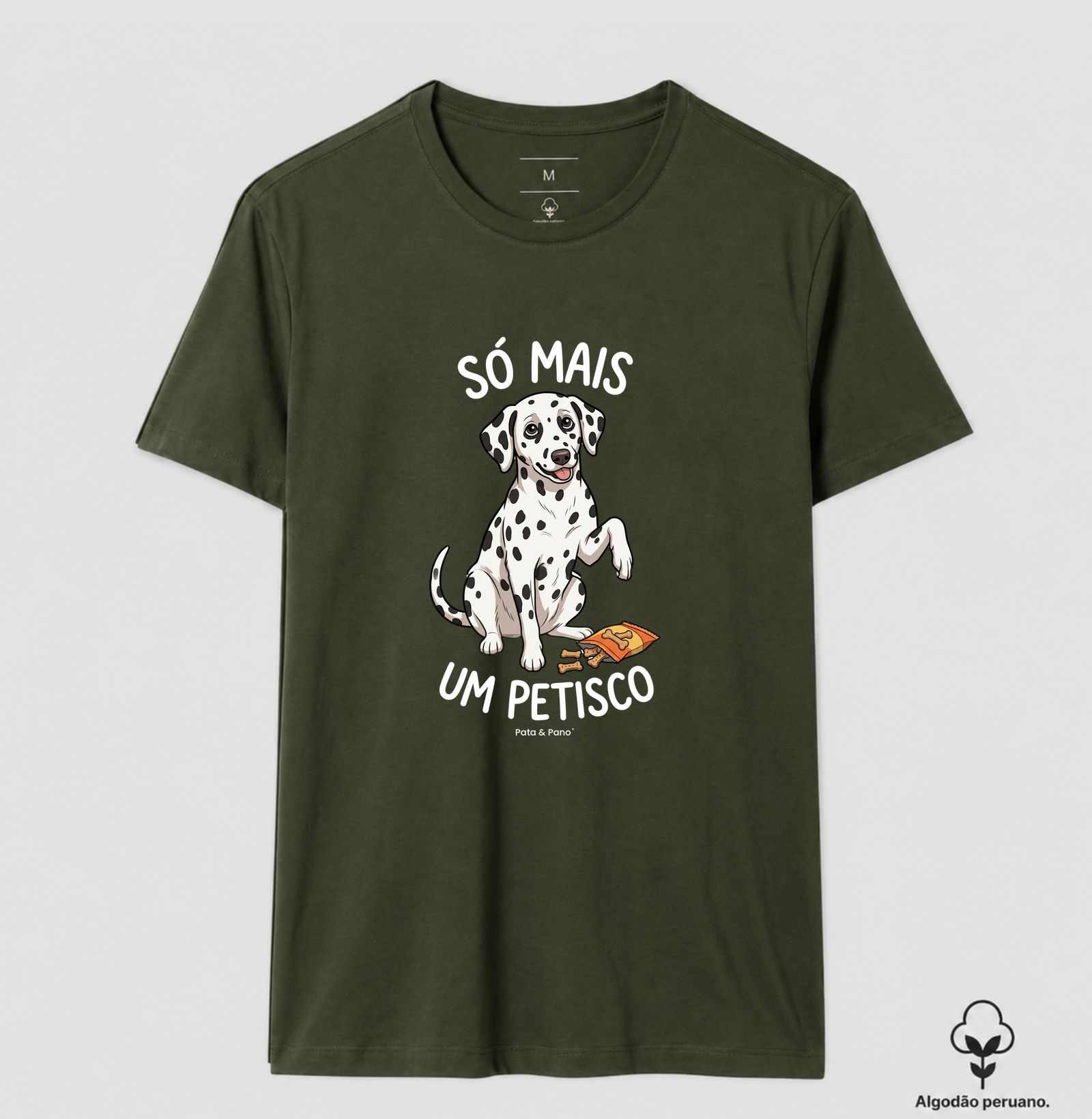 CAMISETA ALGODÃO PERUANO DALMATA PETISCO - Imagem 3