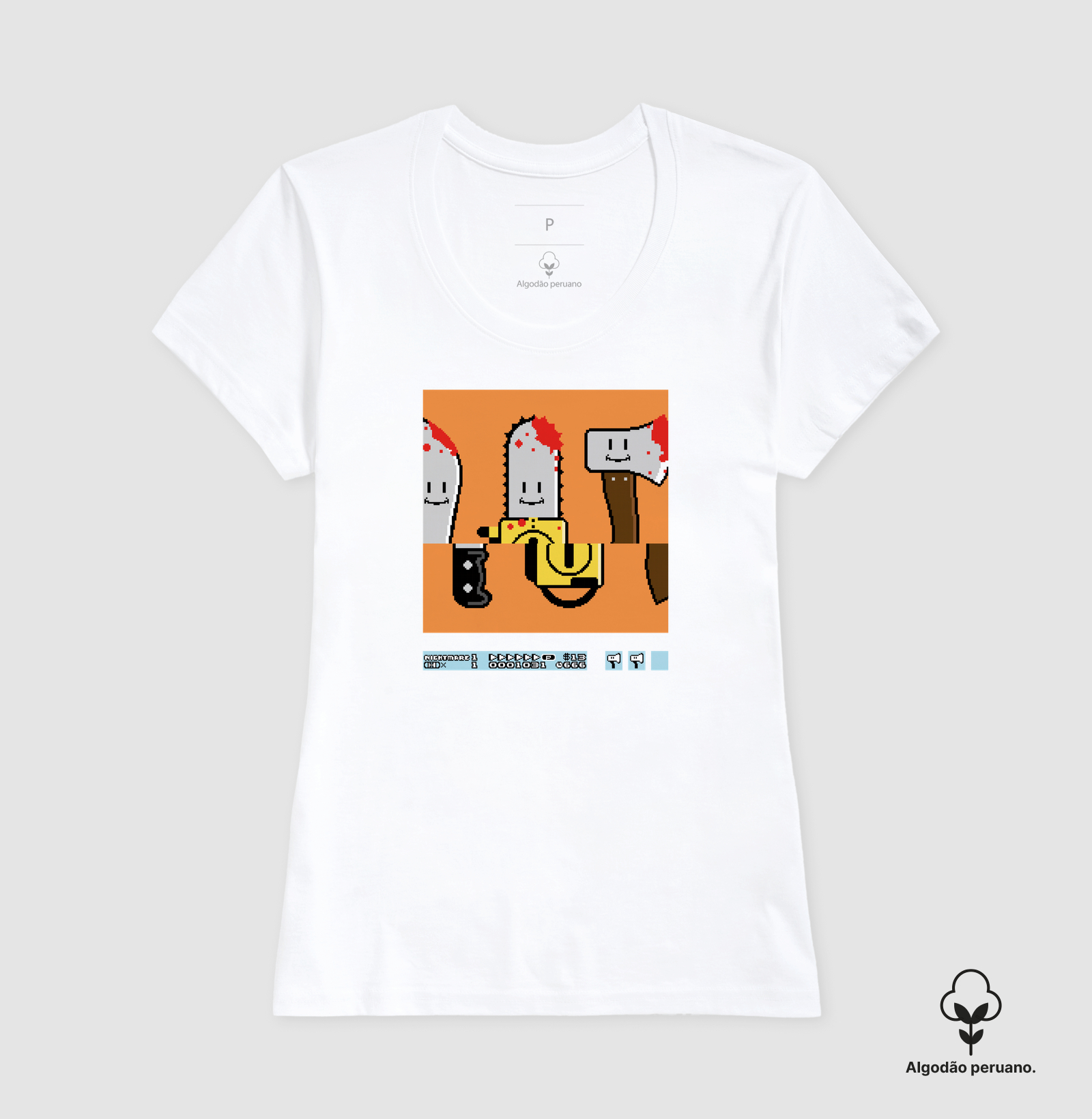Camiseta Algodão Peruano Roleta Sangrenta - Imagem 4