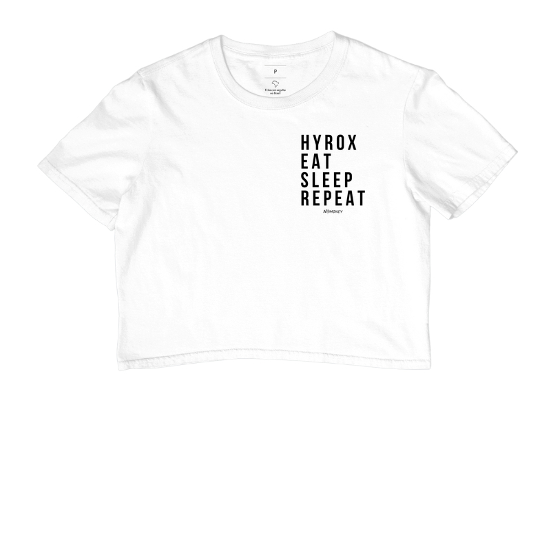 Cropped Hyrox. Eat. Sleep. Repeat. - Imagem 3