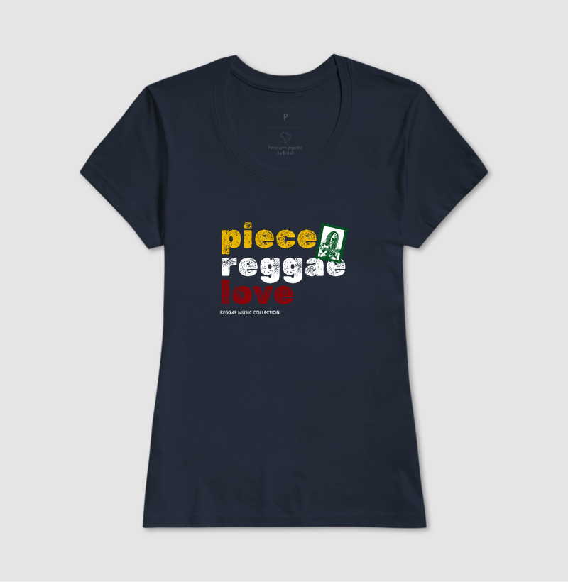 Camiseta Piece. Reggae. Love. Coleção Reggae.  Masculino e feminino. Algodão Premium. - Imagem 8