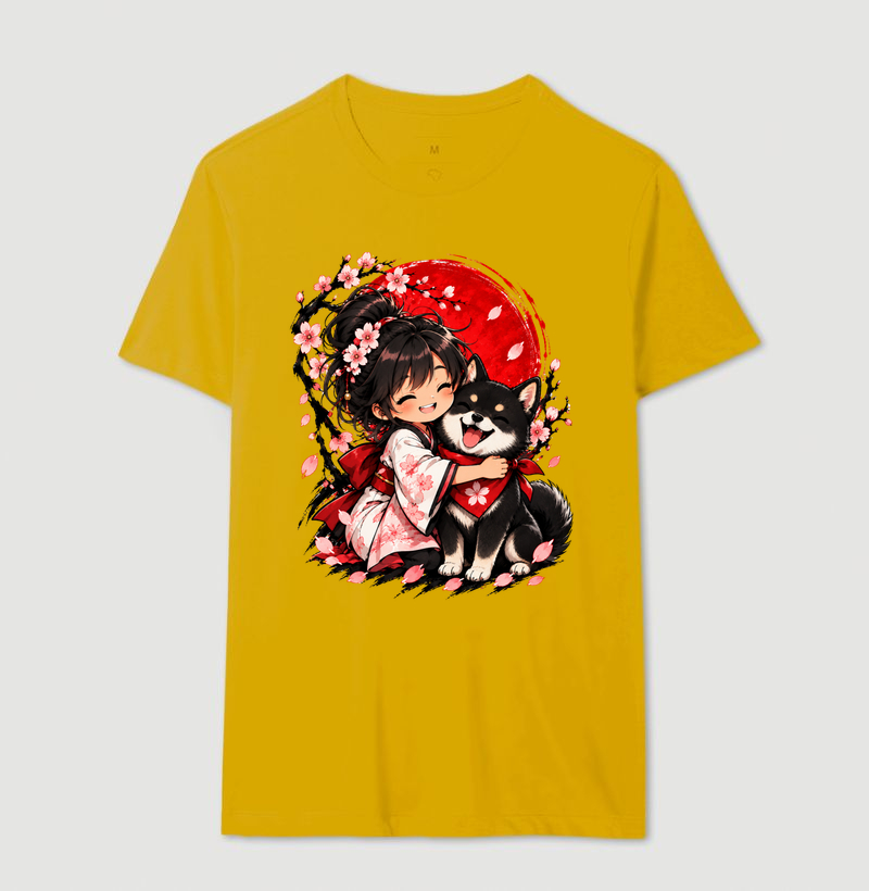 Sakura & Shiba — Amizade que Floresce (Preto) - Imagem 14