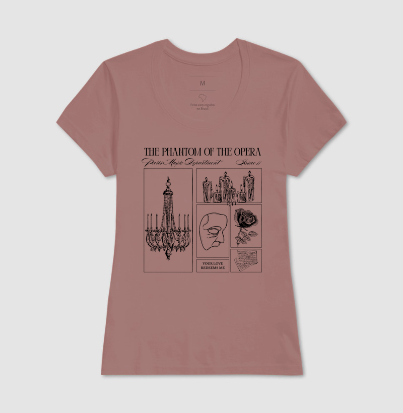 Camiseta O Fantasma da Ópera – Literatura Gótica - Imagem 13