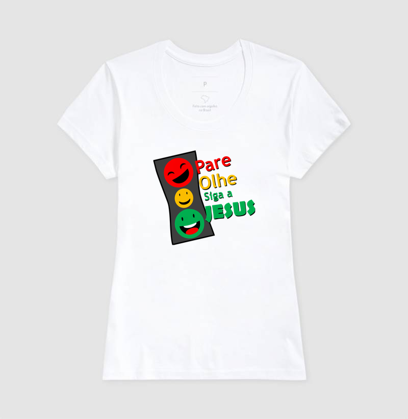 Camiseta Pare, Olhe, siga a Deus - Imagem 5