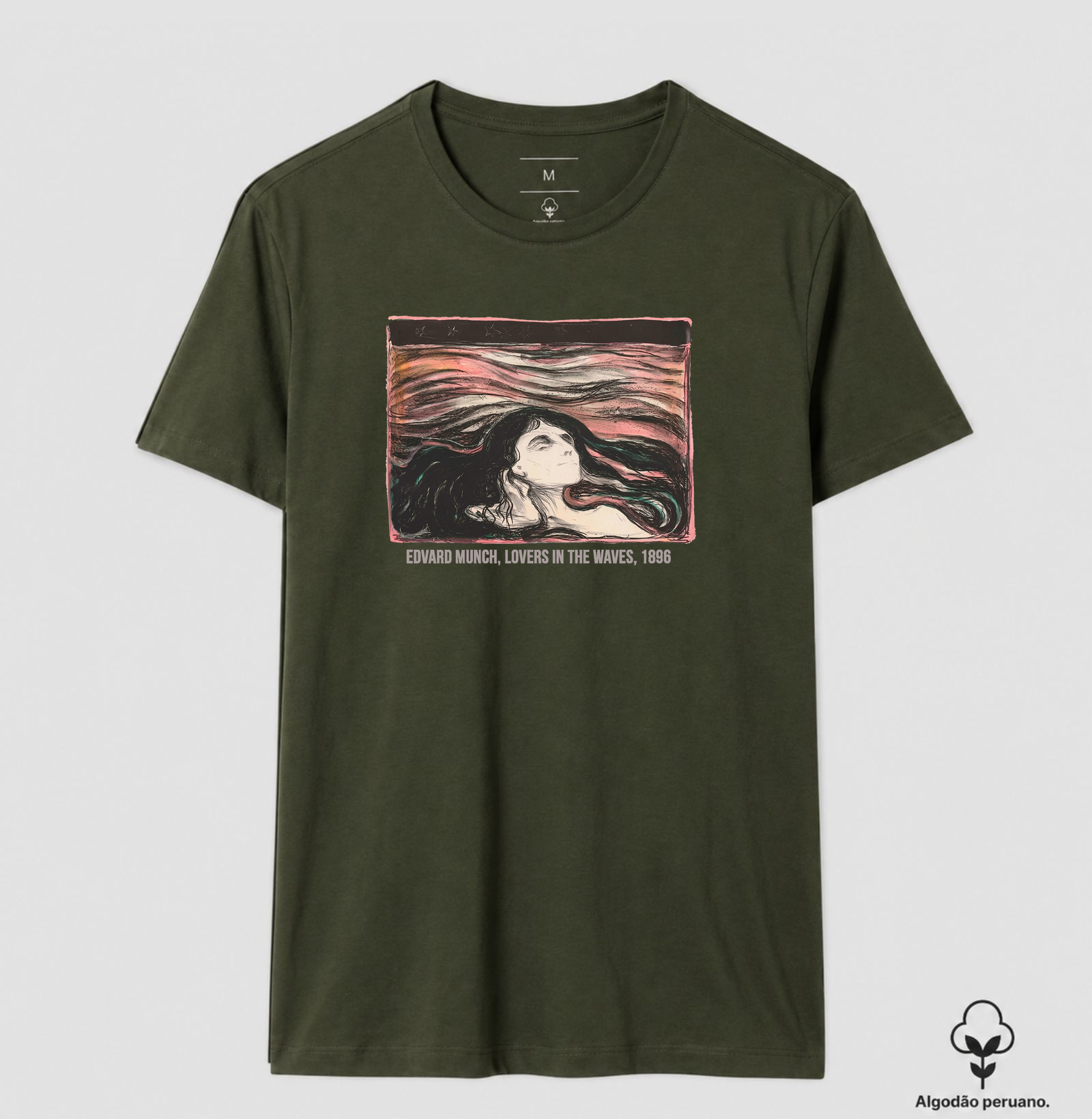 Camiseta Algodão Tanguis Peruano Lovers In The Waves Munch - Imagem 8