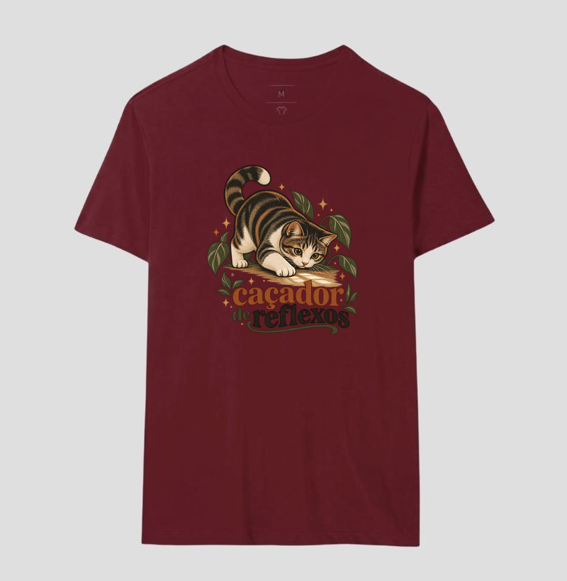 Camiseta Gato Brincando "caçador de reflexos" | Pelo & Pano - Imagem 18