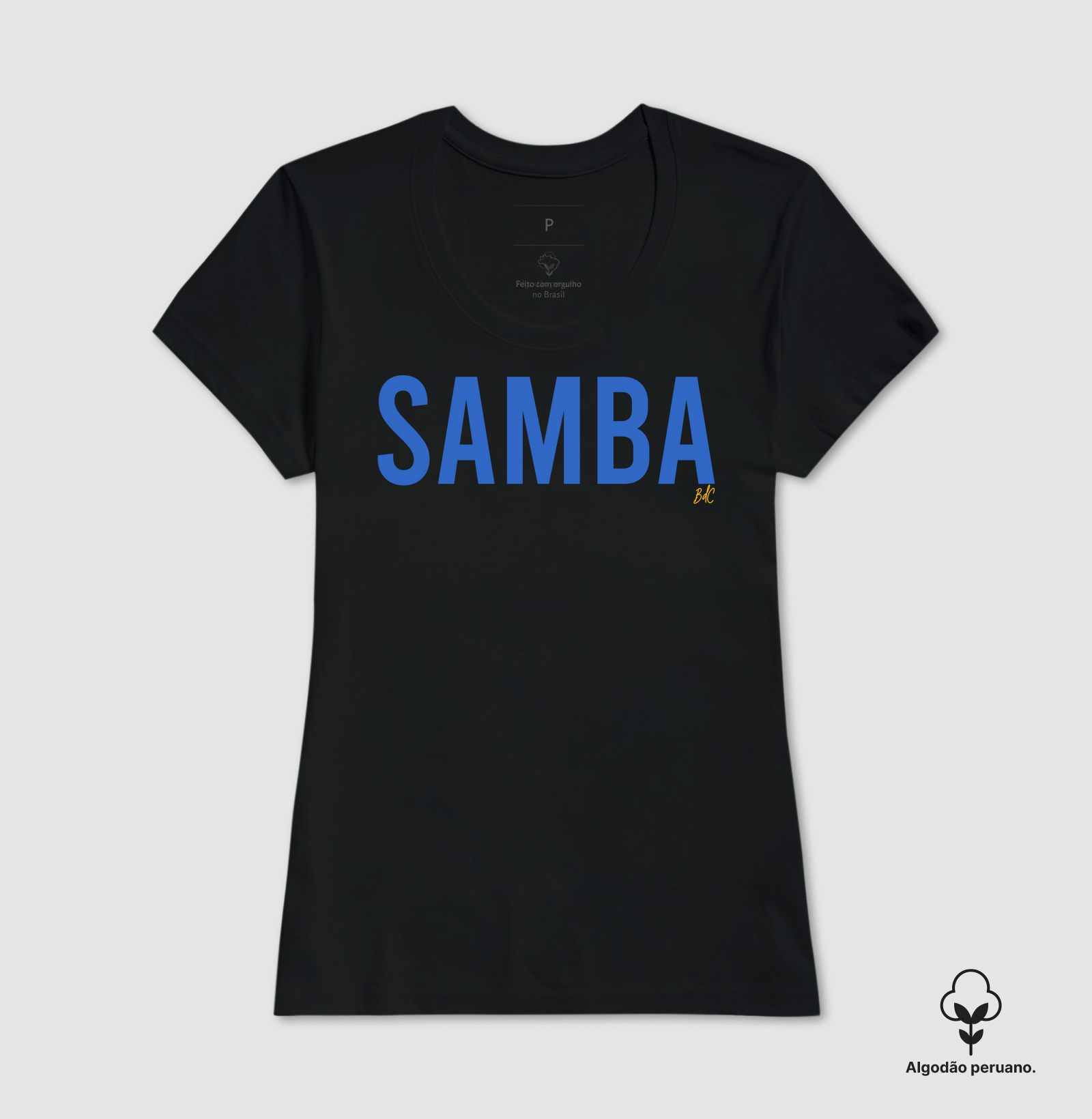 Samba Premium - 100% Algodão Peruano - Azul - Imagem 3