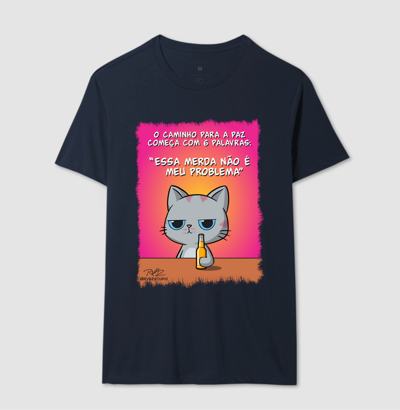 Camiseta Gato Sincero Problema - Imagem 6