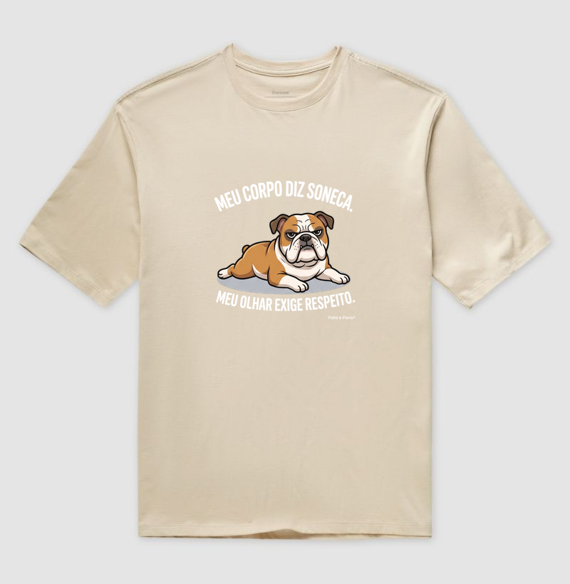 CAMISETA OVERSIZED BULLDOGUE INGLÊS OLHAR - Imagem 3