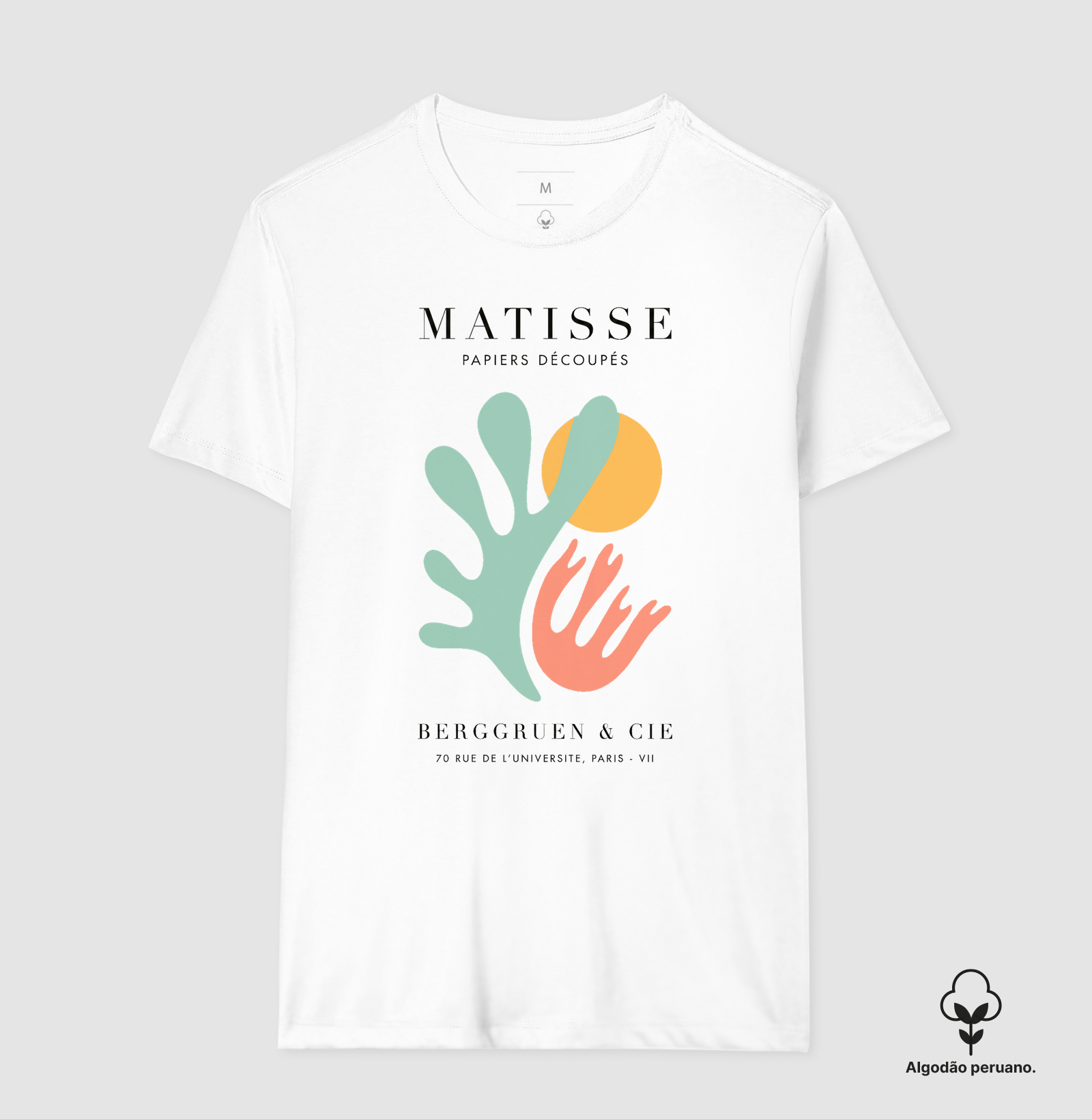 Camiseta Algodão Peruano Tanguis Henri Matisse Papiers Découpés - Imagem 2