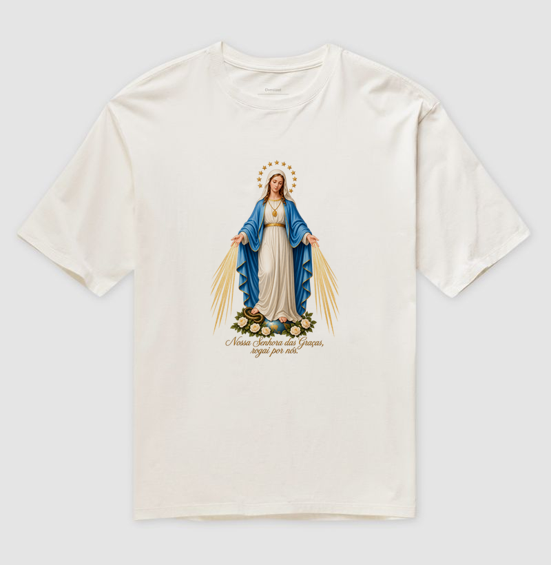 Camiseta Oversized Nossa Senhora das Graças - Imagem 4