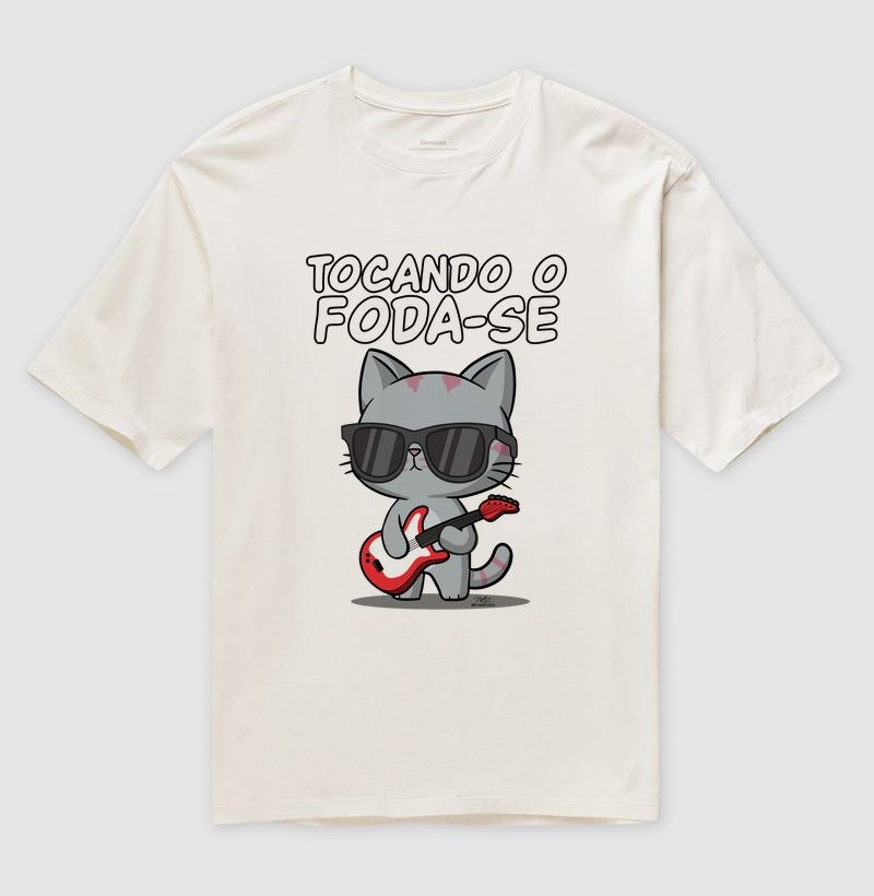 Camiseta Gato Sincero Tocando - Imagem 4