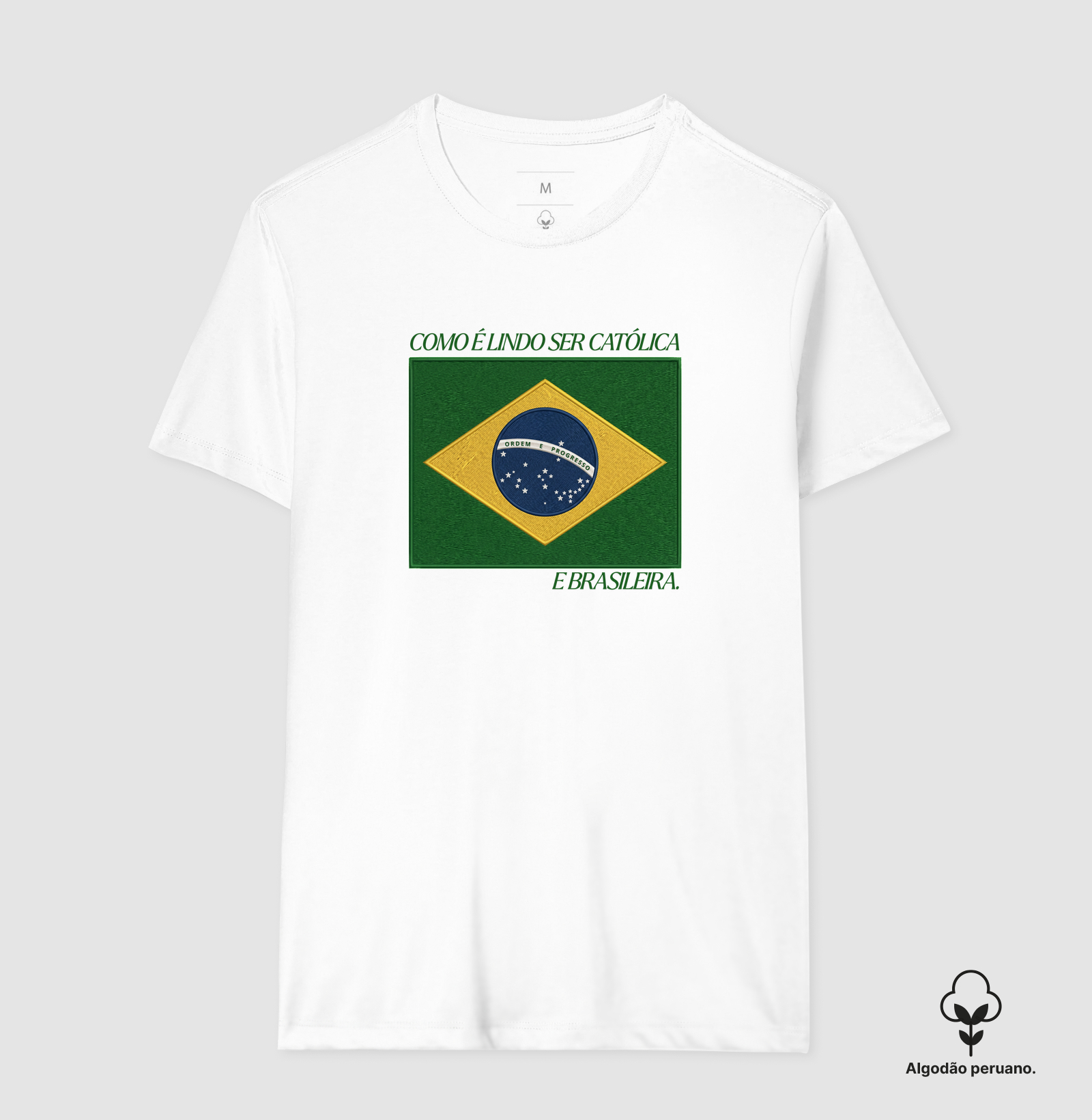 Camisa Brasil Bandeira Estilo Bordada - Imagem 5