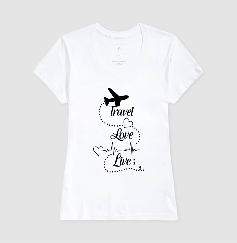 Camiseta Travel Love Live – Estampa de Viagem | Excursionista - Imagem 8