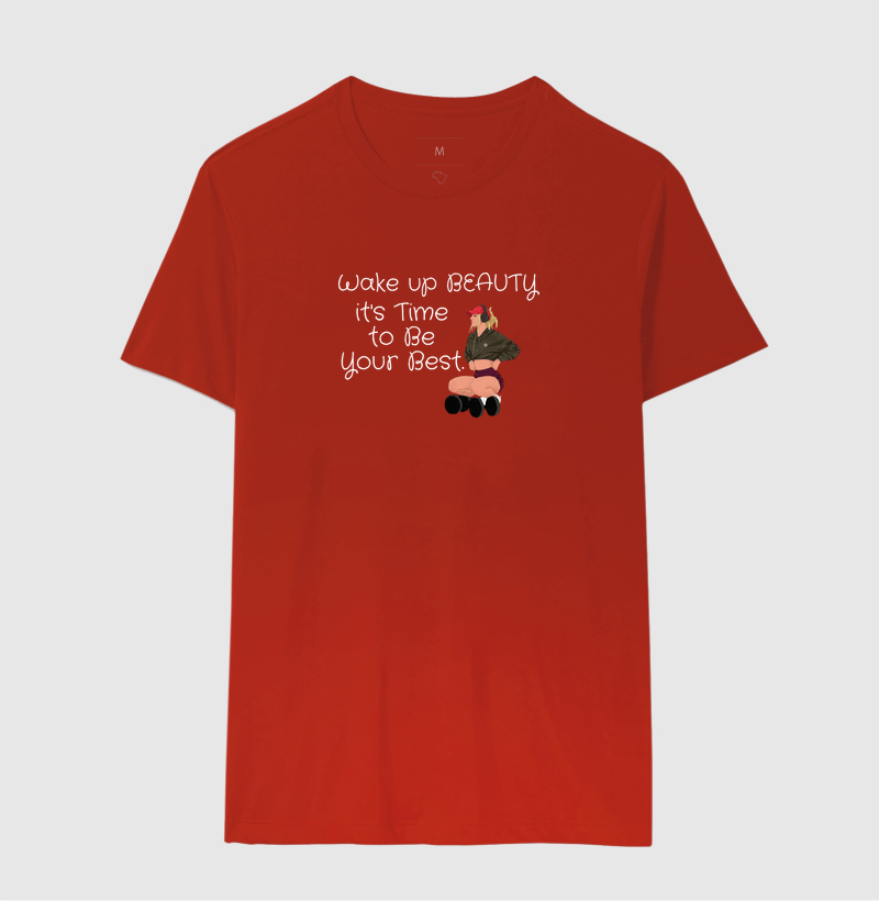 Camiseta 100% Algodão Wake Up Beauty, It's Time to Be Your Best – TRN | Camiseta Fitness  - Imagem 13