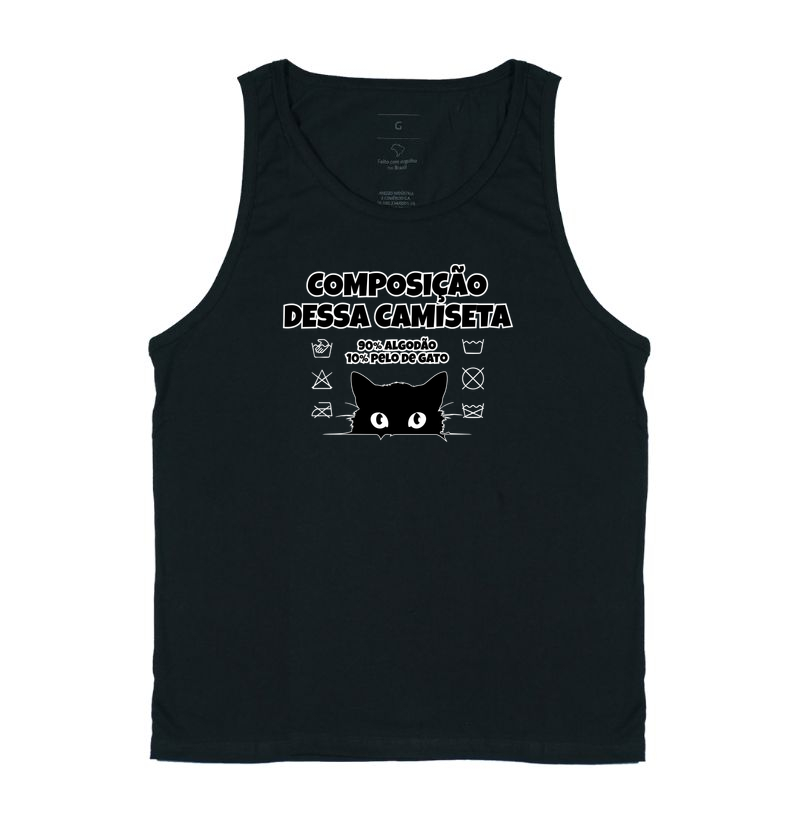 Composição dessa camiseta: 90% algodão 10% pelo de gato - Imagem 3