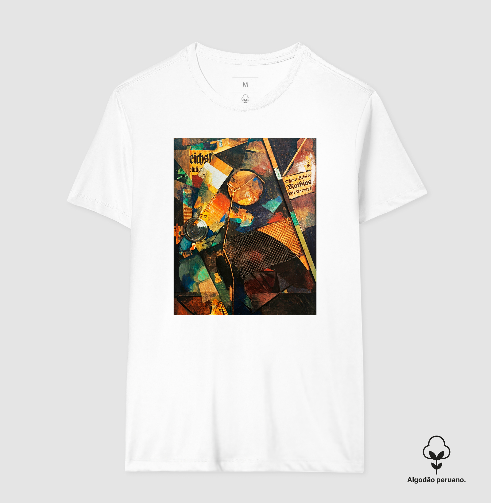 Camiseta Premium Algodão Tanguis Schwitters Pintura Abstrata Merzbild 1920 - Imagem 3