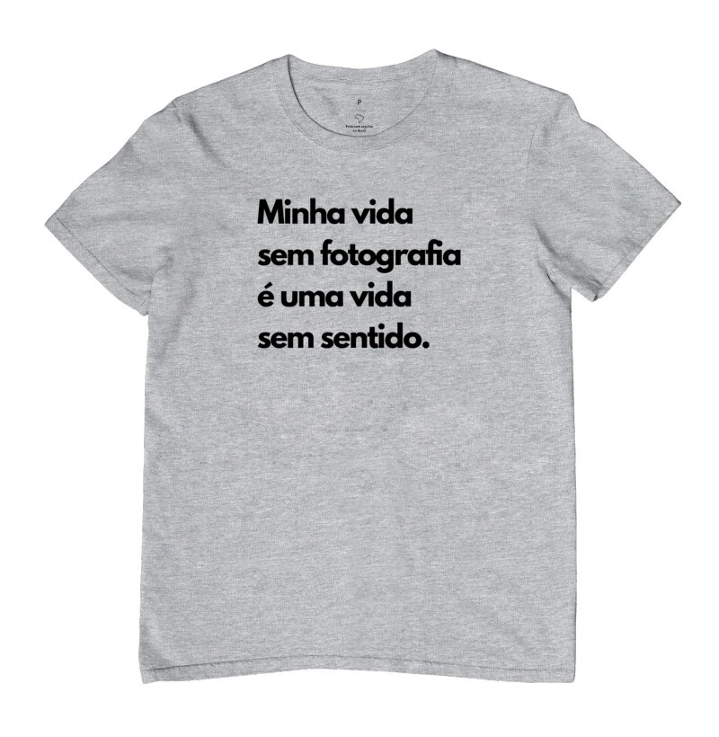 Camiseta minha vida sem fotografia - Imagem 7