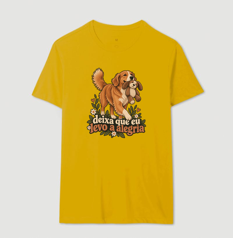Camiseta Cão com Brinquedo "deixa que eu levo a alegria" | Pelo & Pano - Imagem 14