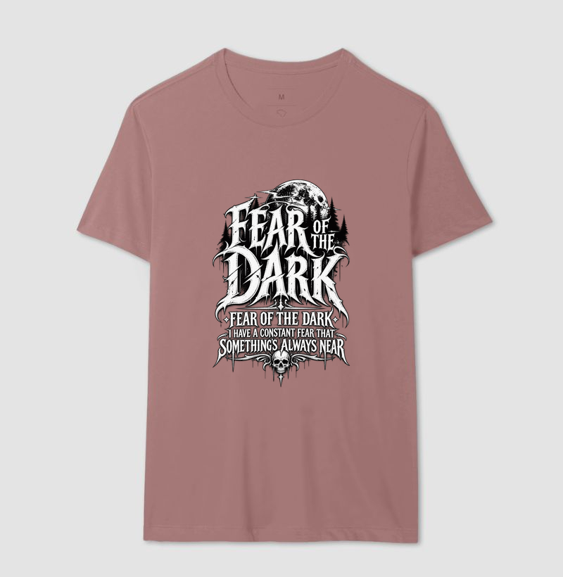 Camiseta Fear of the Dark – Estampa Gótica Heavy Metal - Imagem 8