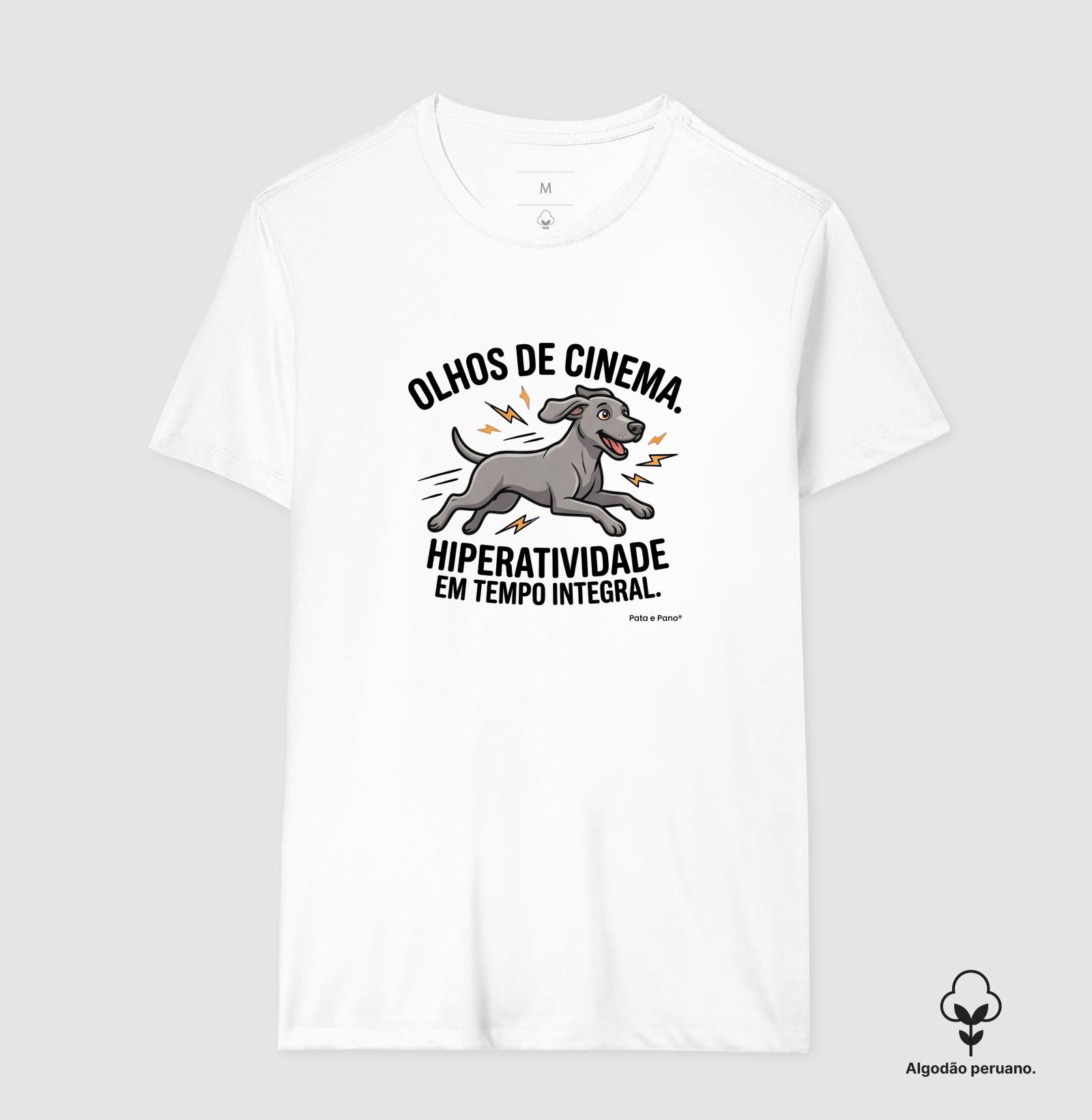 CAMISETA ALGODÃO PERUANO WEIMANARER OLHOS DE CINEMA - Imagem 3