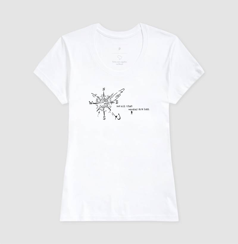 Camiseta Not All That Wander Are Lost | Rosa dos Ventos Aviao | Excursionista - Imagem 8