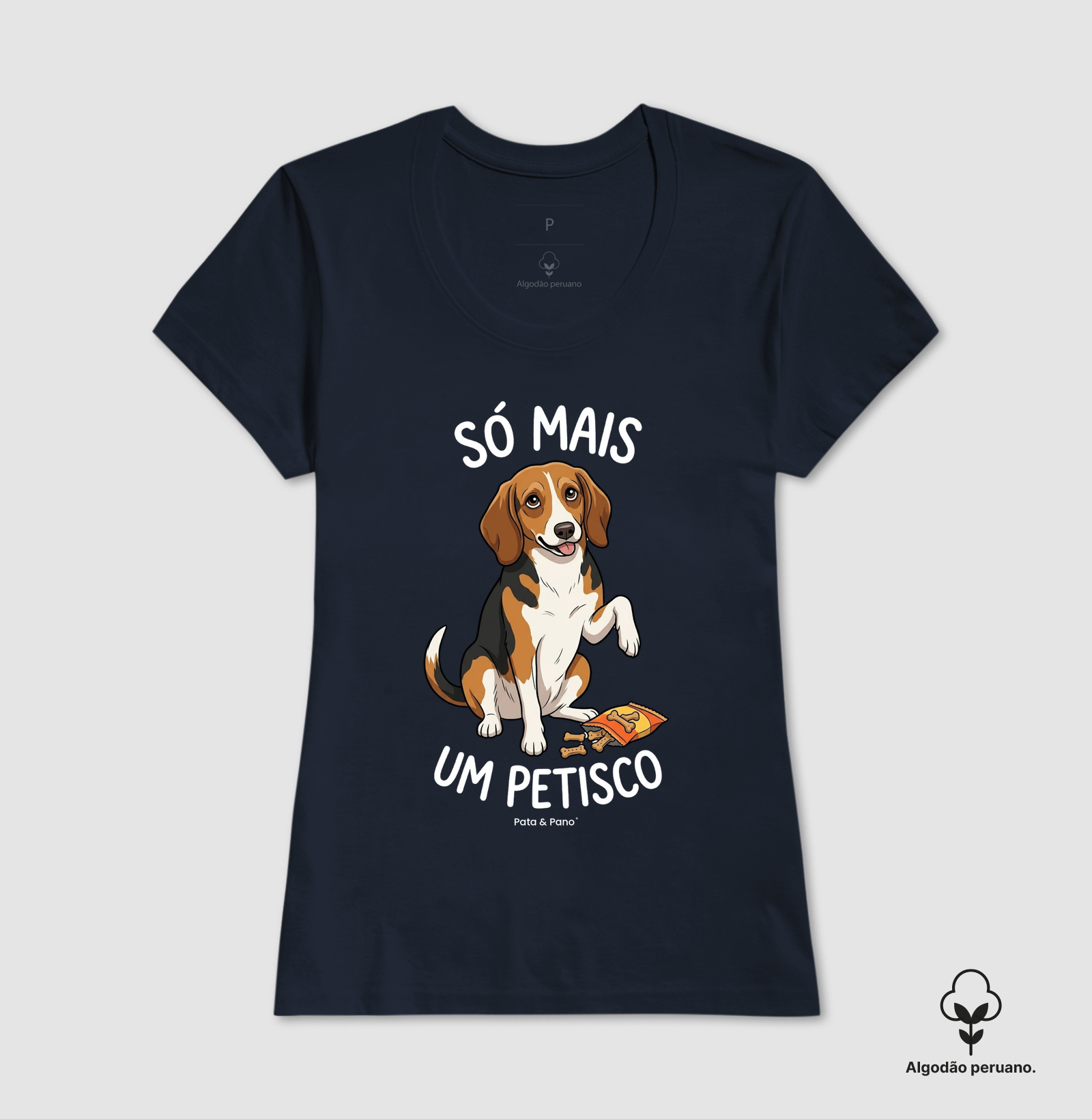 CAMISETA ALGODÃO PERUANO BEAGLE PETISCO - Imagem 3