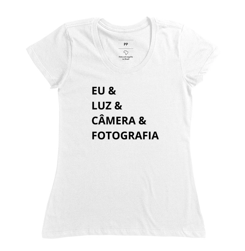 Camiseta eu, luz, câmera e fotografia - Imagem 5